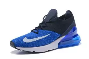 nike air max 270 flyknit trainers blue black